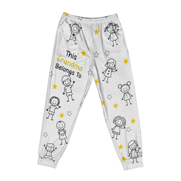 This Grandpa Dad Belongs To Kids Pet - Personalized Pajama Pants