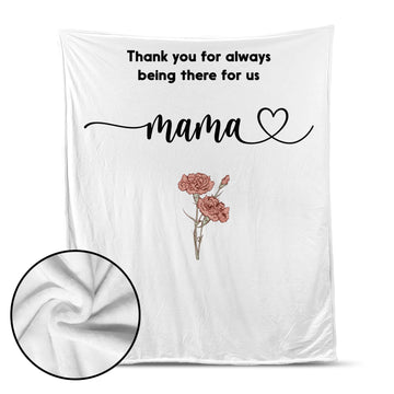 Mom Flower - Personalized Blanket