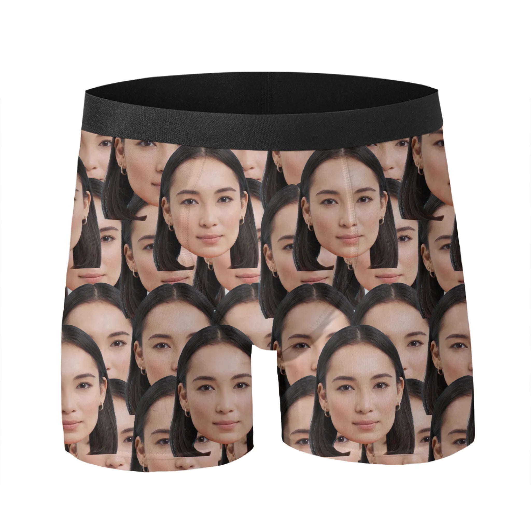 Give Him A Naughty Surprise - Personalised Face Photo Men's Underwear Boxer Brief