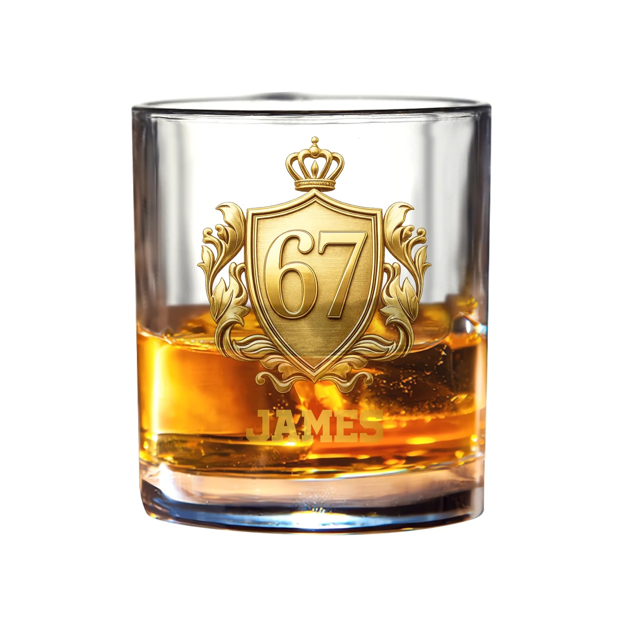 Personalised Golden Badge 67 Design