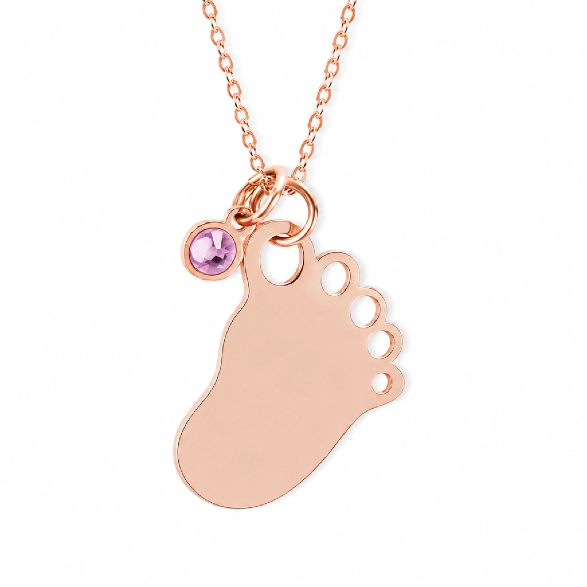 foot rose gold