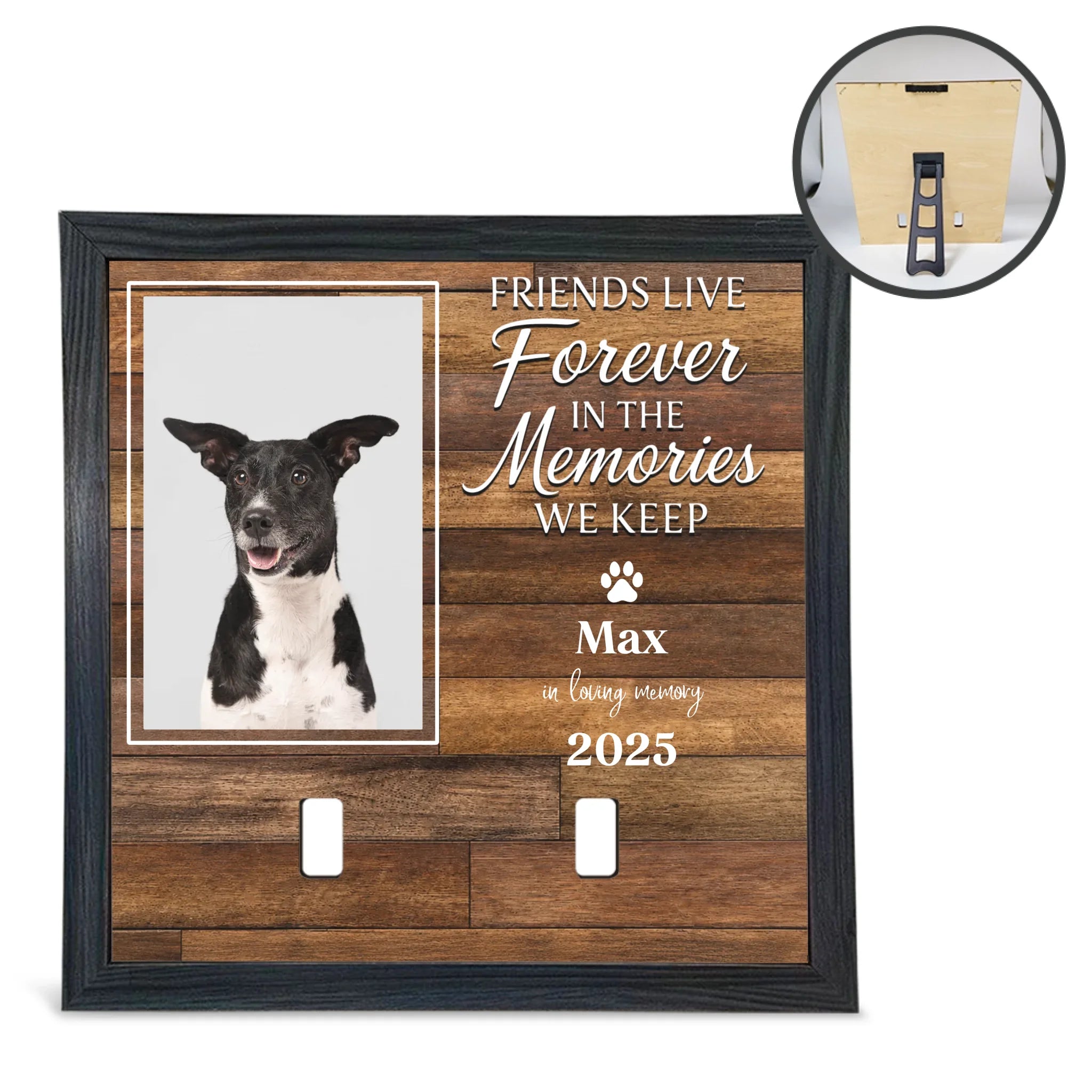 Custom Photo My Hardest Goodbye - Memorial, Sympathy Gift For Dog Owners, Cat Lovers - Personalized Pet Loss Sign, Collar Frame