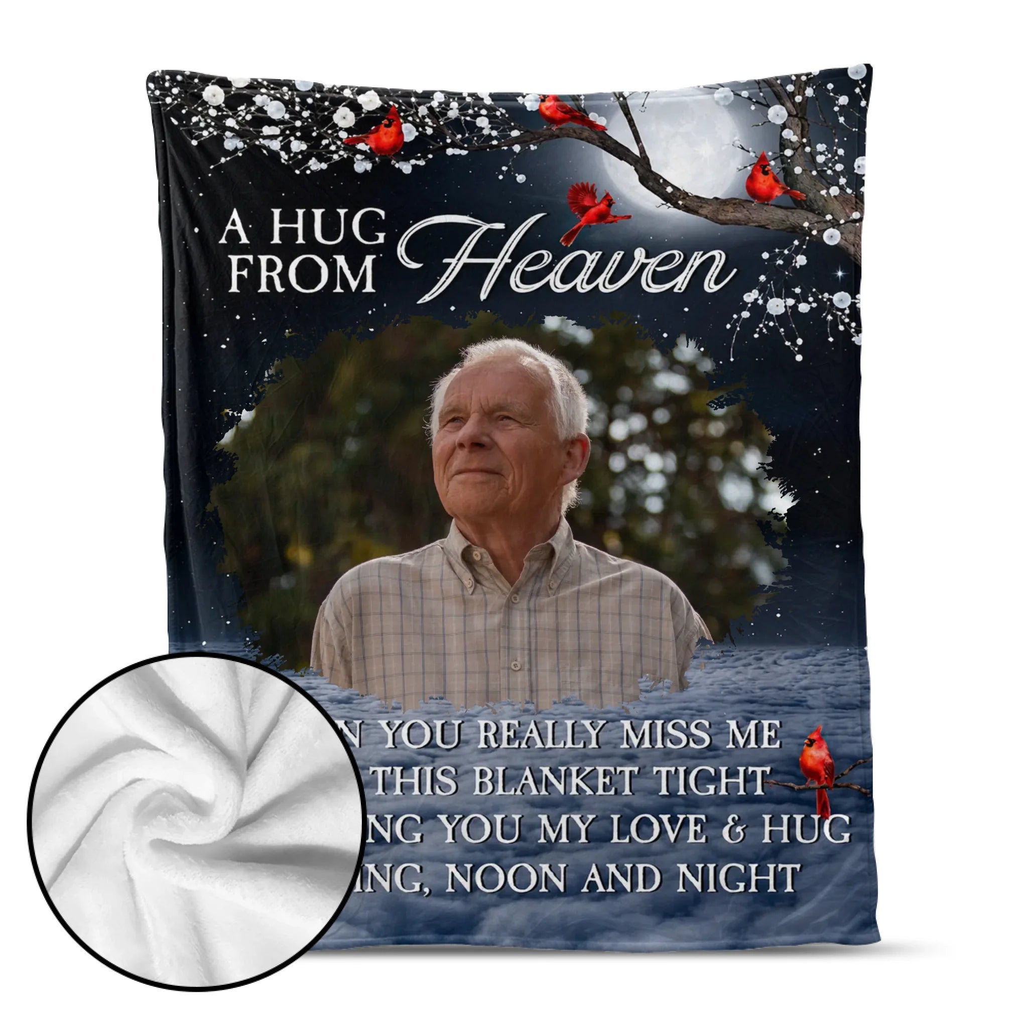 A Hug From Heaven - Personalized Memory Photo Blanket