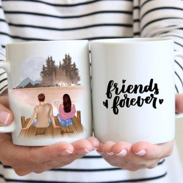 Best Friends (Men & Women) - Personalized Mug (2-3 Persons)