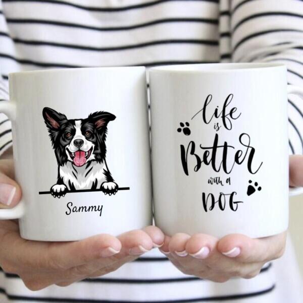 Dog Lover - Personalized Mug (1-4 Dogs)