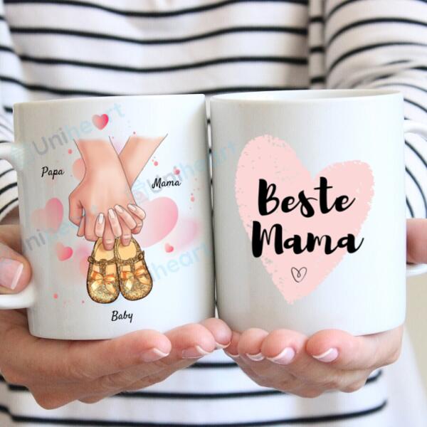 Family with Baby Shoes - Personalized Mug