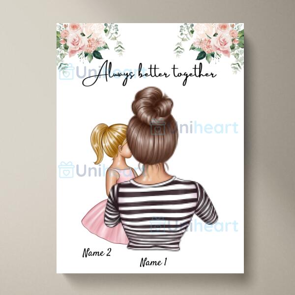 Best Mom with Children - Personalized Poster